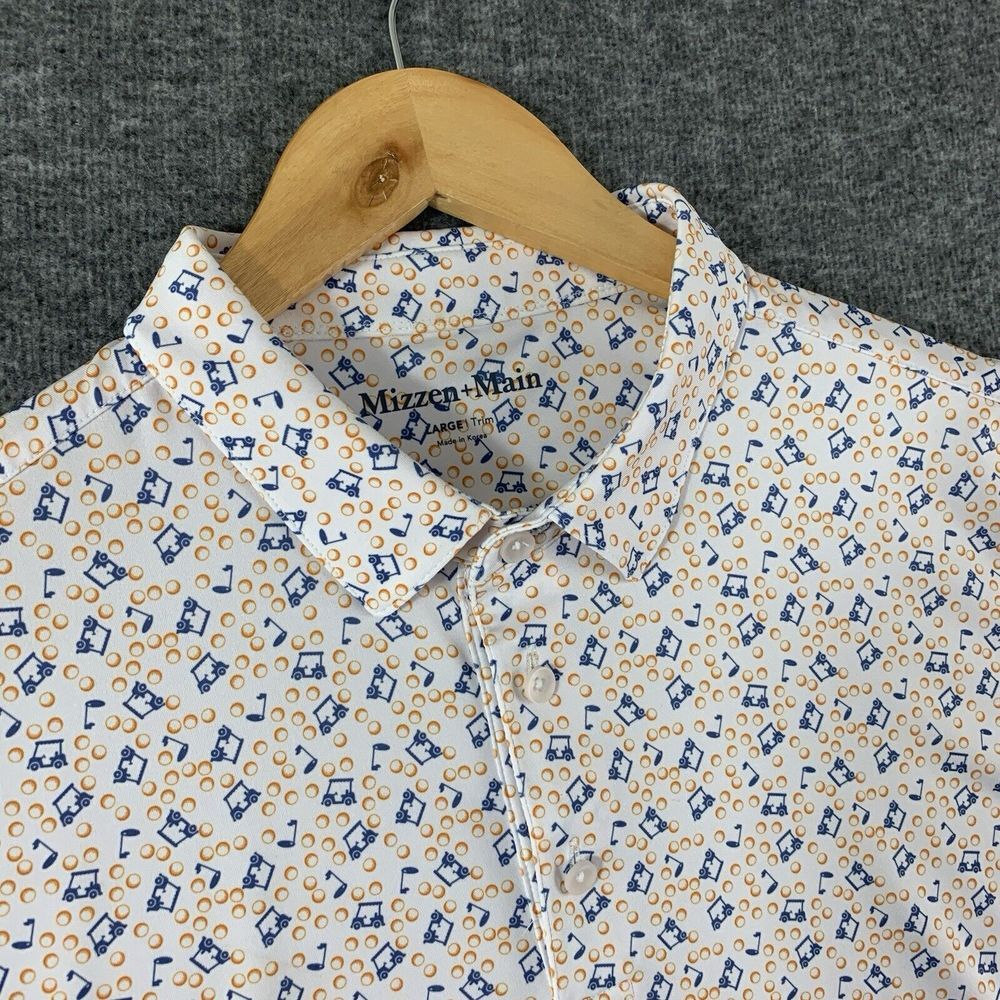 Mizzen Main Geometric Polo Men Extra Large Trim Music Golf Performance F